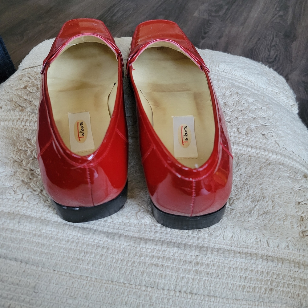 Talbots Red Patent Leather Loafers - Picture 3 of 5